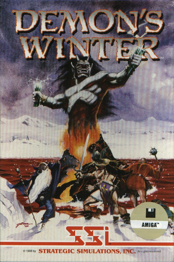 Demon's Winter box art for Amiga